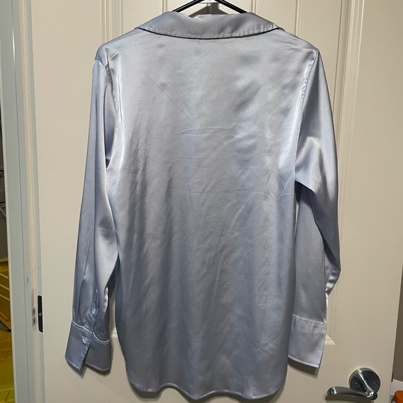 Satin button down blouse - Picture 2 of 3